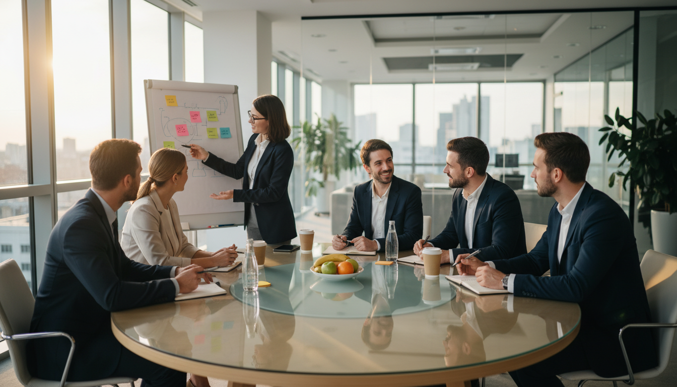 Team Brainstorming Session Roundtable