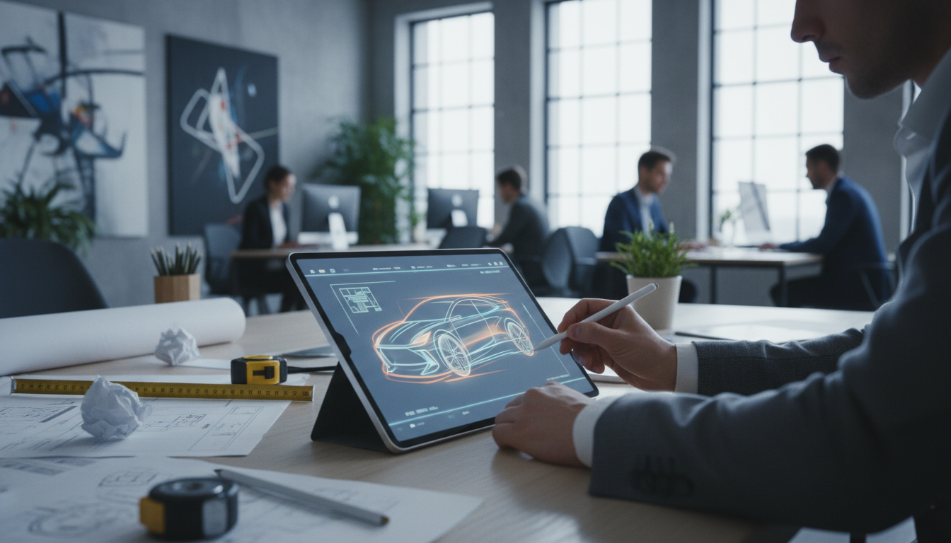 Designer Sketching Prototype Close-Up